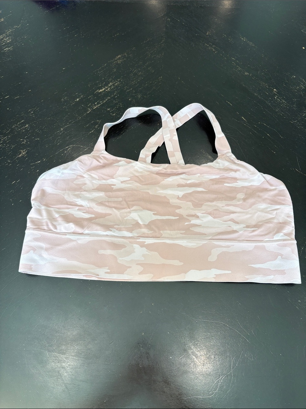 Athleta Pink Camouflage Strappy Sports Bra